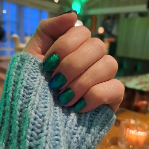 Metallic Green gelnagelwraps