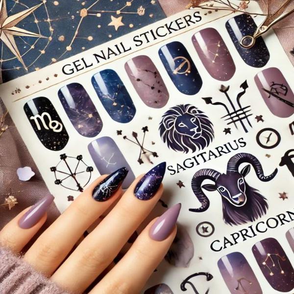 gelnagelstickers voor Boogschutter en Steenbok